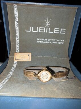 NOS Vintage Wittnauer
Jubilee “Sorority J" - Original $22
Tag & 5th Ave Box